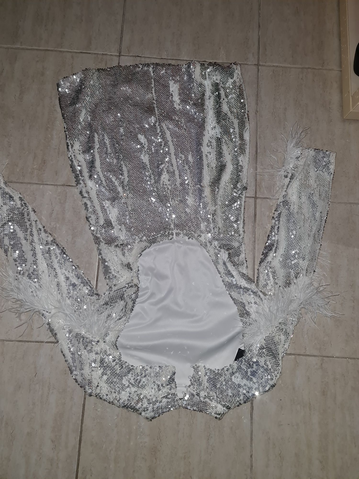 Rochie cu Paiete si Pene Zara