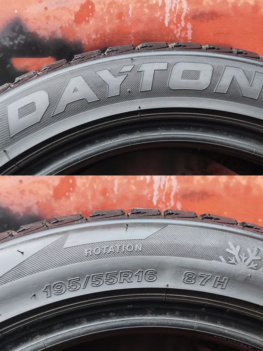 4бр. зимни гуми 195/55/16 Dayton, dot22
dot23
7.3mm
Добро състояние