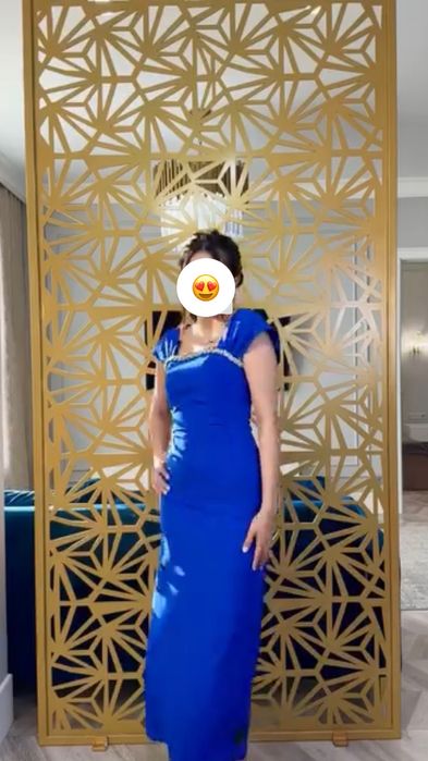 Платье синее нарядное на корпоратив