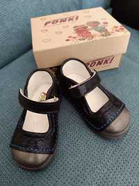 Бебешки обувки балеринки понки 21 номер тъмносини ponki