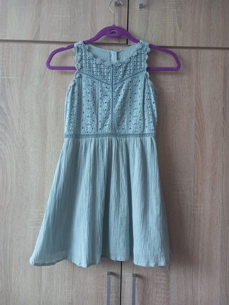 Зелена детска рокля H&M