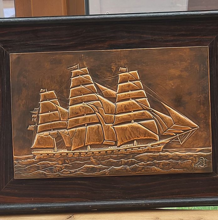 Tablou nava  din cupru