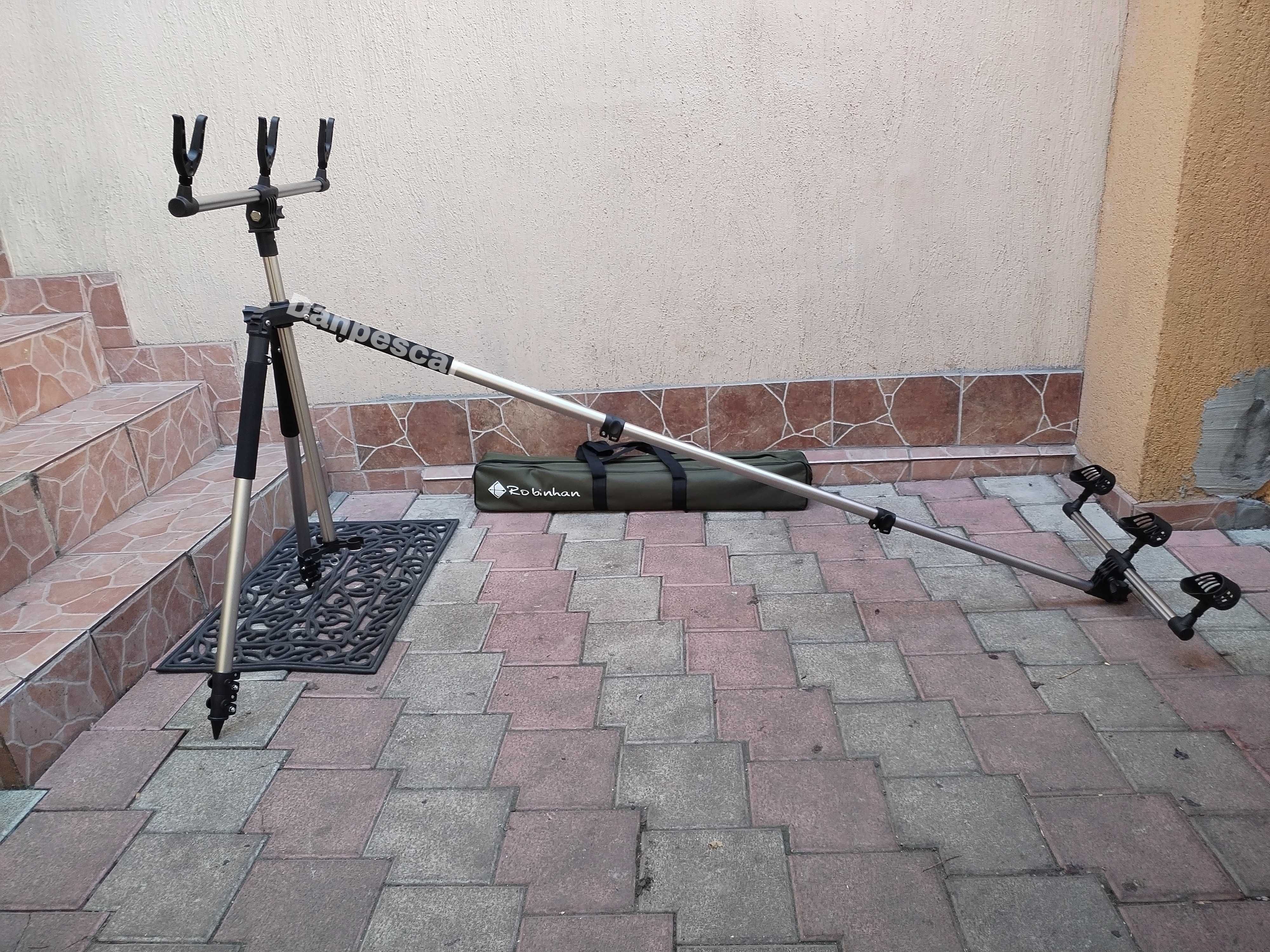 Rod pod Tripod XXL Robinhan pentru pescuit pe DUNARE sau Lac (SKY POD)