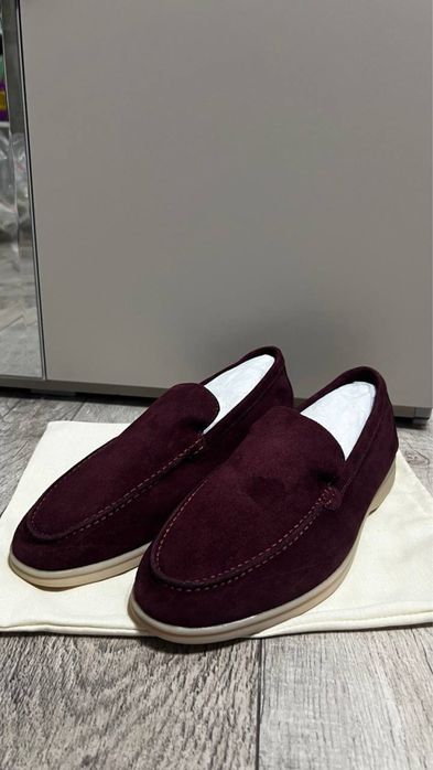 Мужские  лоферы бургунди