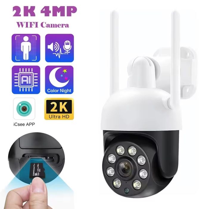 4mp Camera IP supraveghere exterior interior wifi PTZ icsee