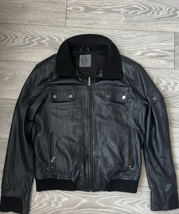 Geaca de piele Calvin Klein