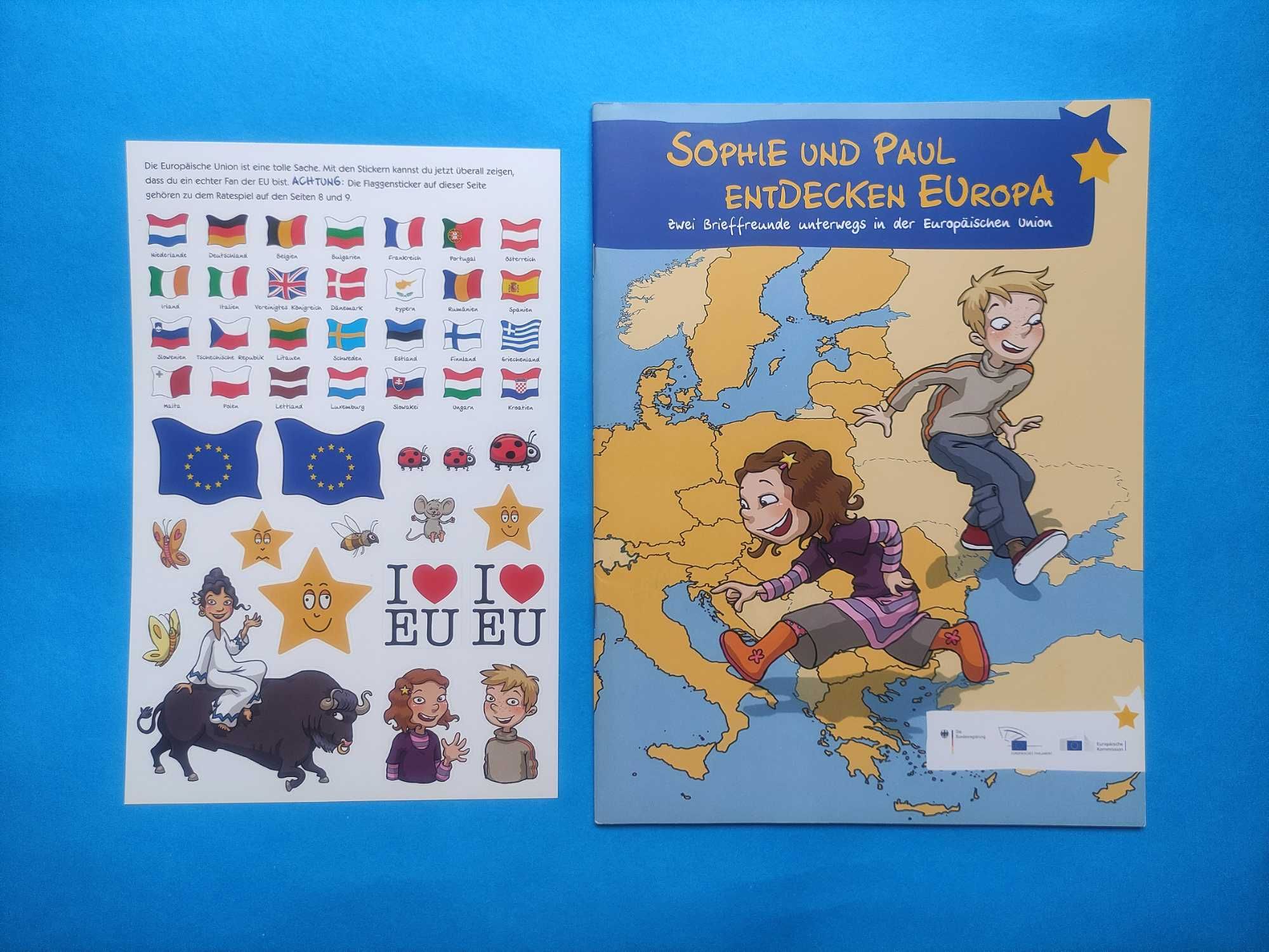 Еврожурнал с Наклейками и Играми для детей на Немецком языке