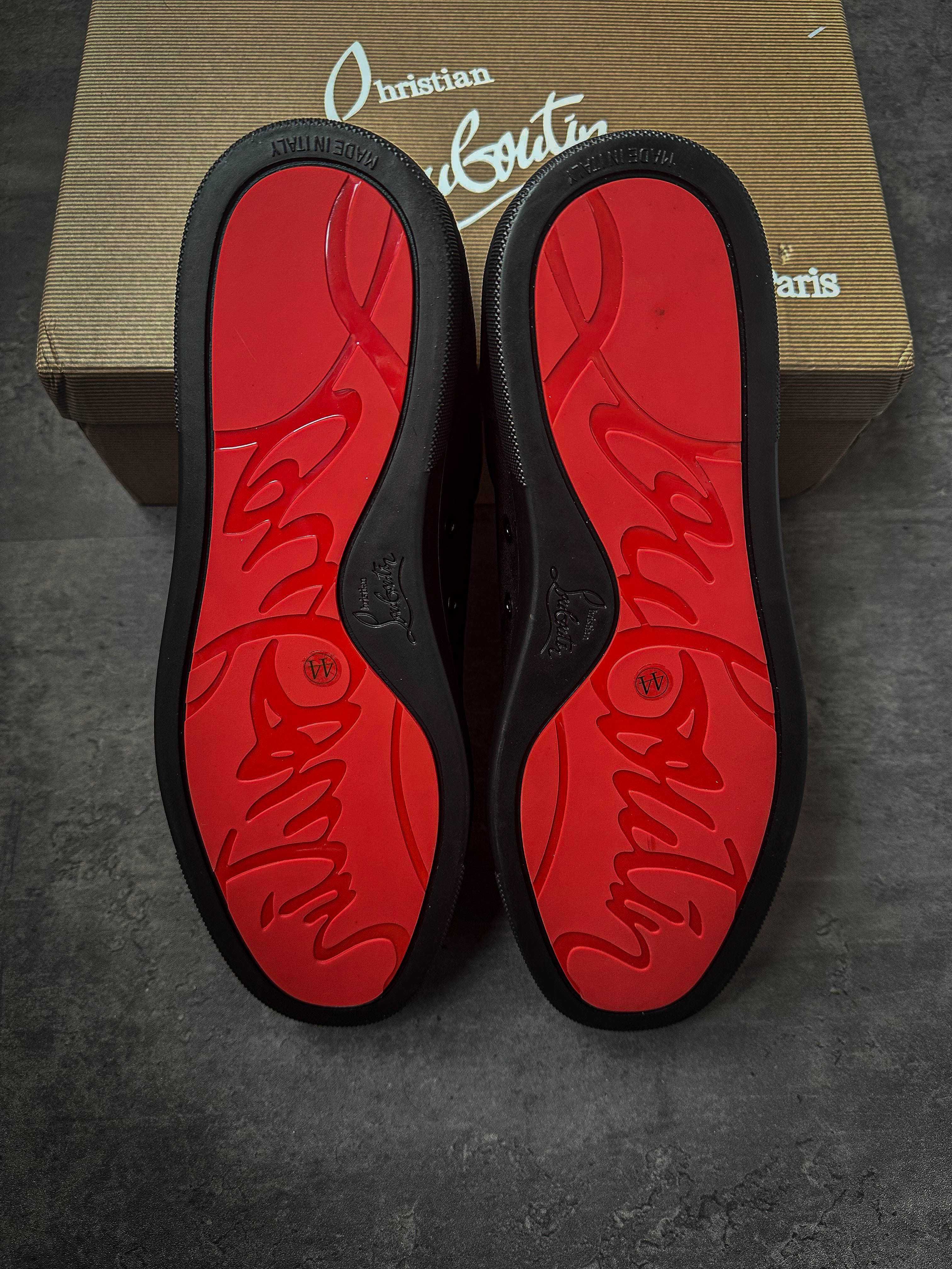 Christian Louboutin Louis Junior Black Spikes - НОВО