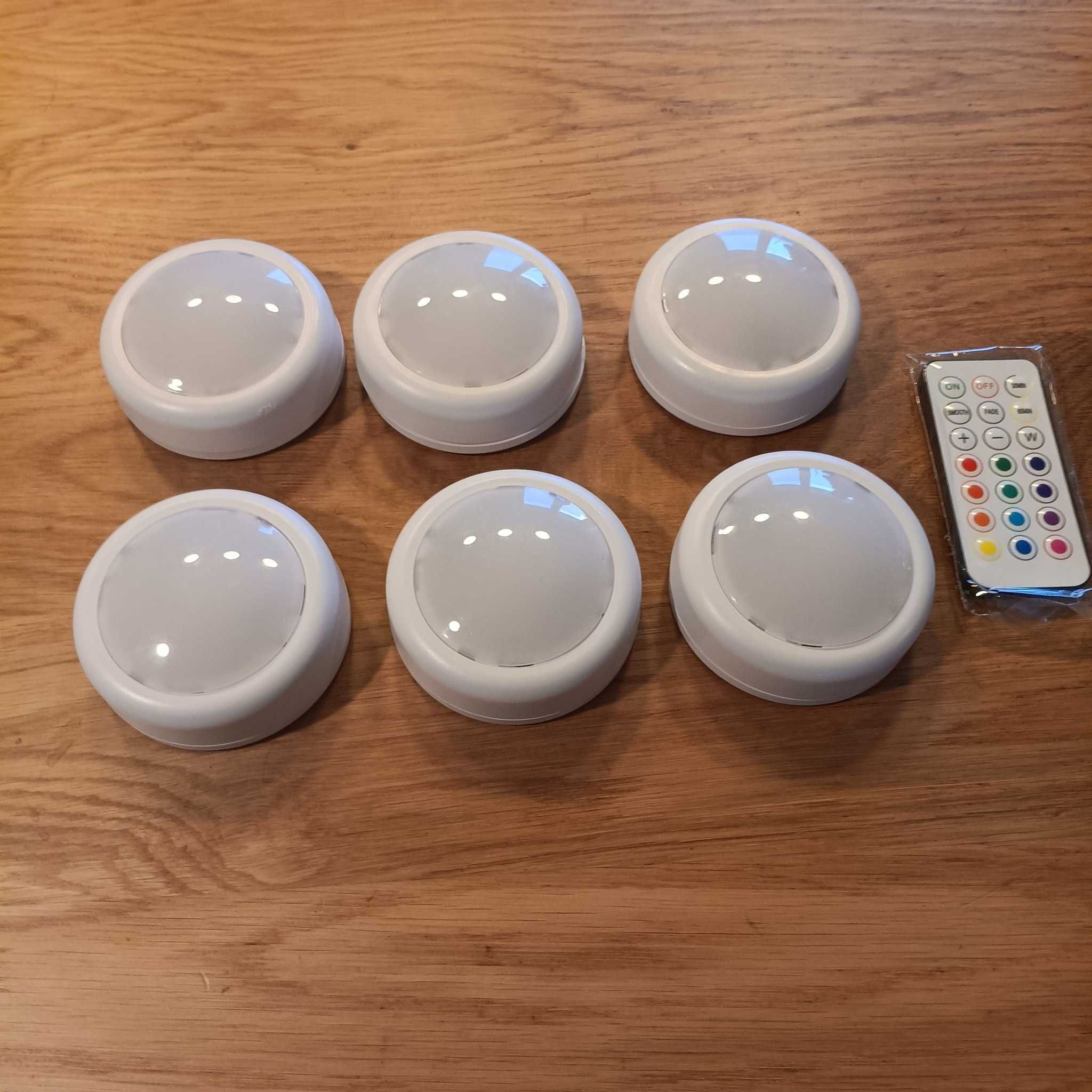 НОВИ! RGB LED осветление за шкафове с дистанционно, 6 бр/к-кт