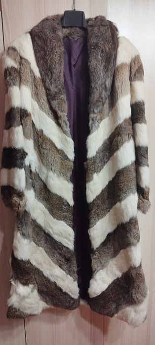 Дамско Кожено Палто тип рибена кост