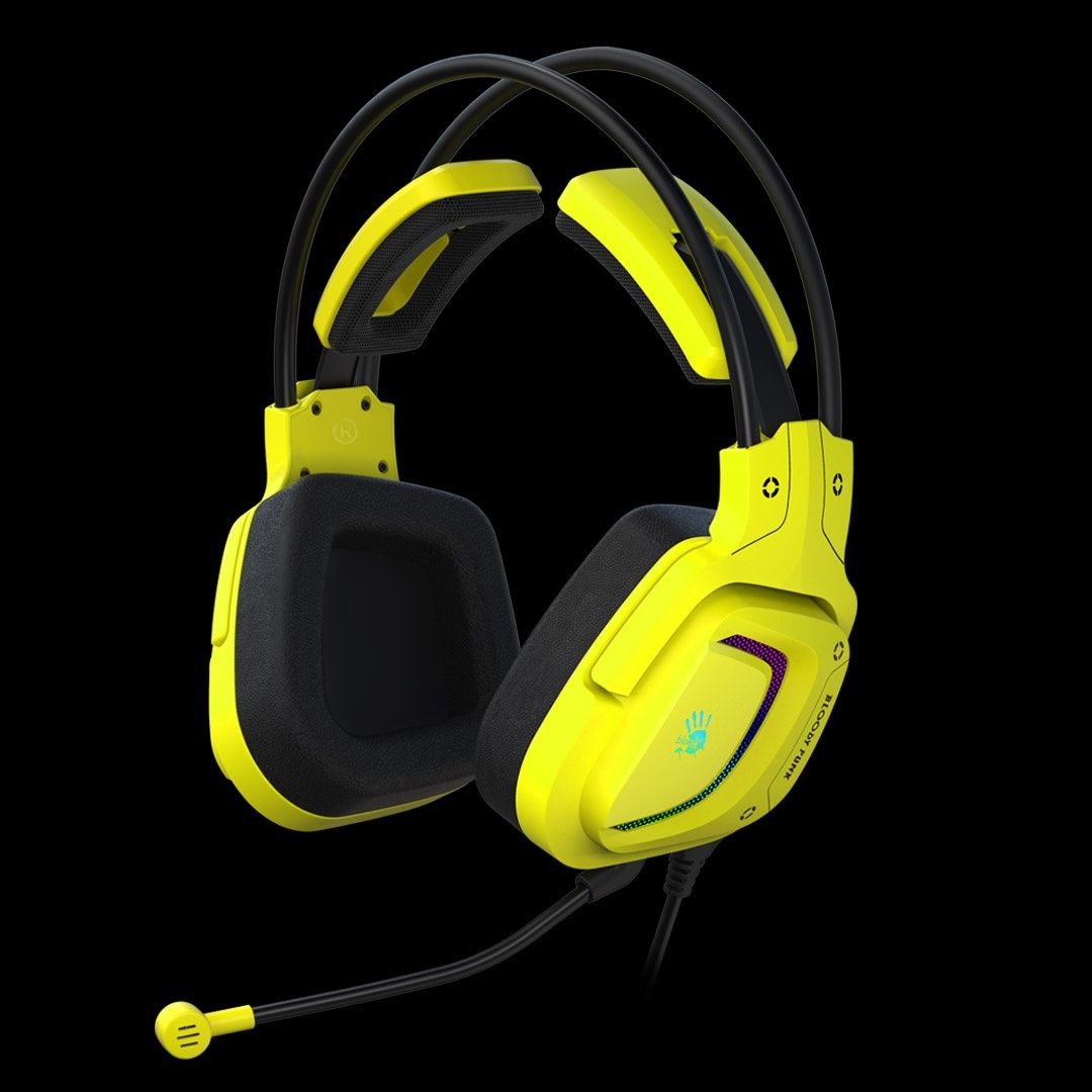 Проводная игровая гарнитура Bloody G575 Naraka, Punk yellow, Black
