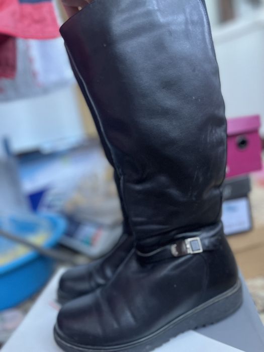 Сапоги зима Турция, толстая кожа и мех