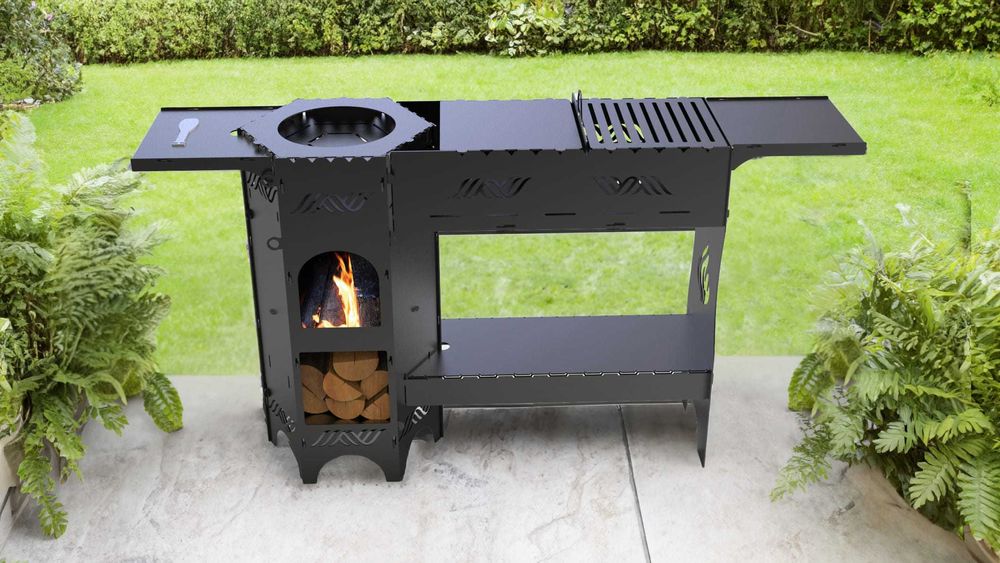 Gratar de grădină 3 în 1: ceaun, plită și grill– producător