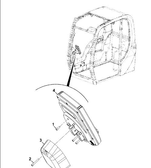 Ecran / Display / Bord Excavator JCB 334/K0853