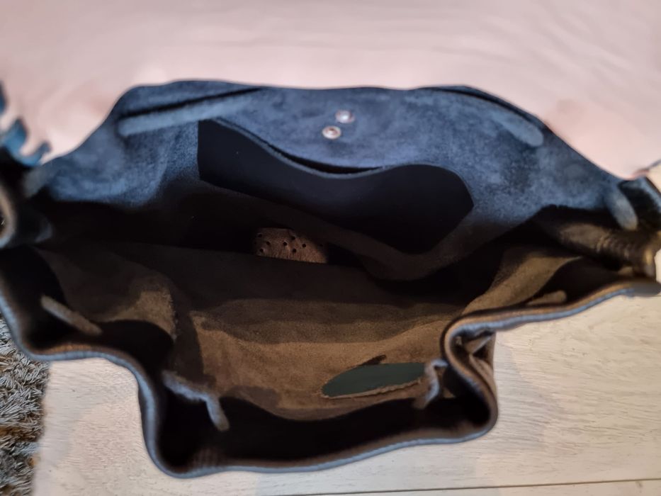 Rucsac din piele naturala pictat manual