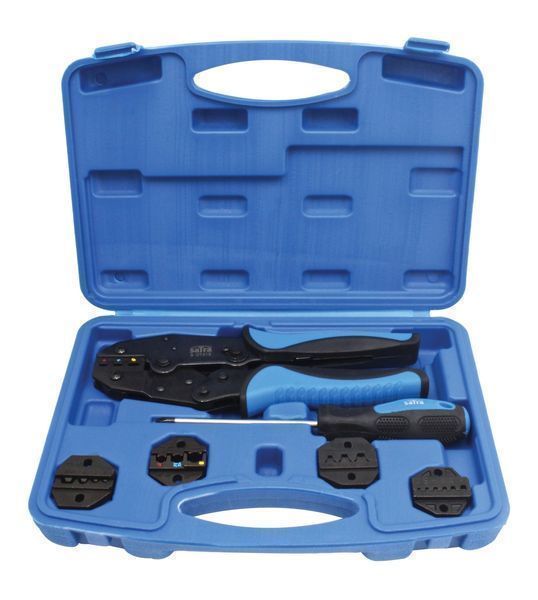 Комплект клещи за кримпване с тресчотка 4 в 1