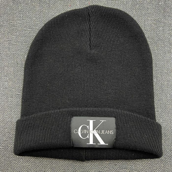 Оригинална Calvin Klein Beanie Черна Шапка CK Вълна Кашмир
