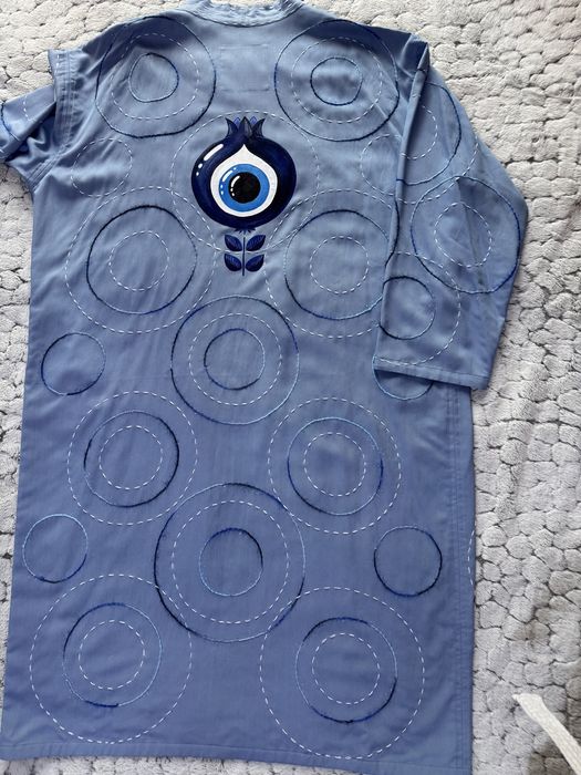 Абая -халат из тонкого джинса на подкладе эксклюзивная модель