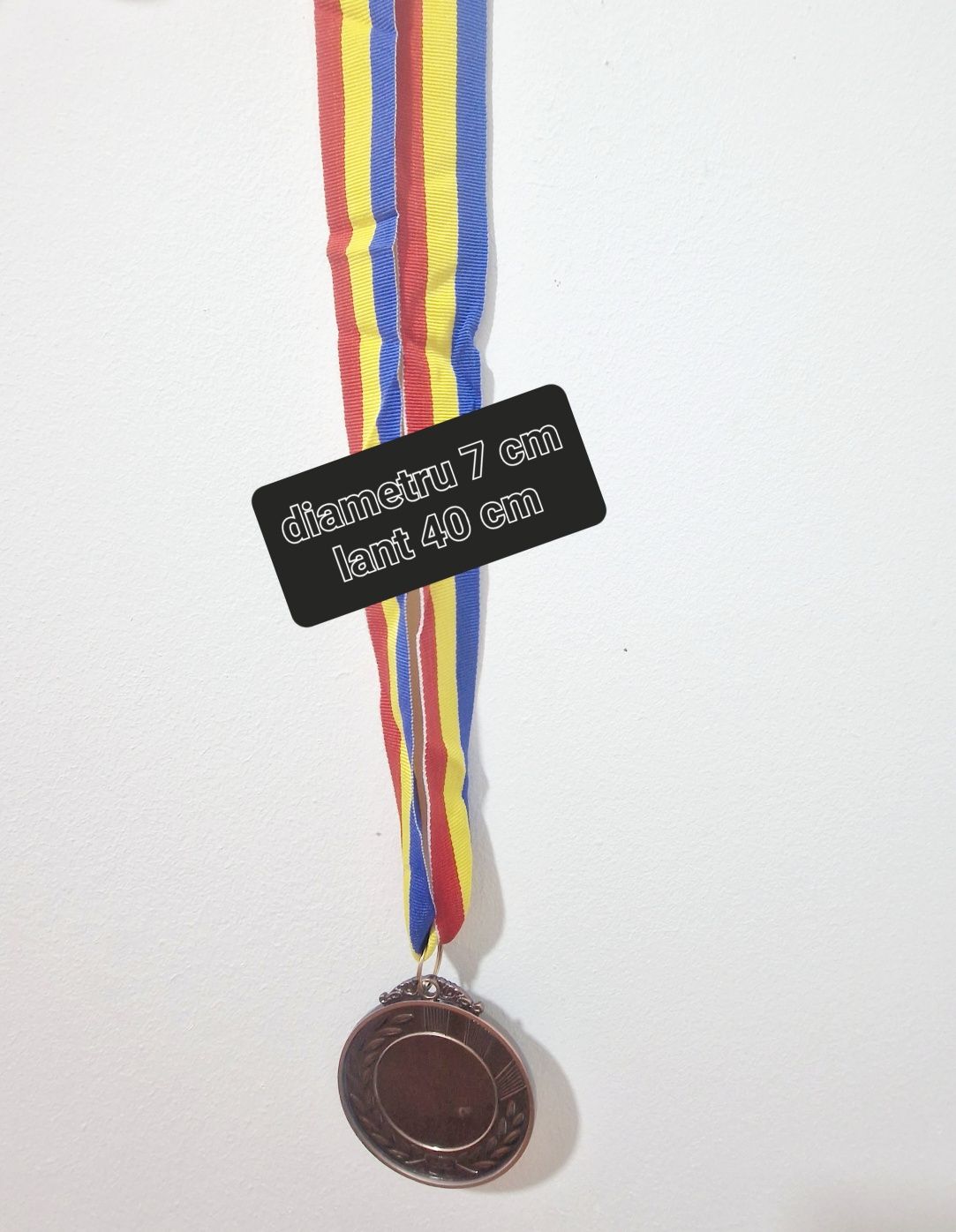 Medalie de bronz 7 cm lant 40 cm