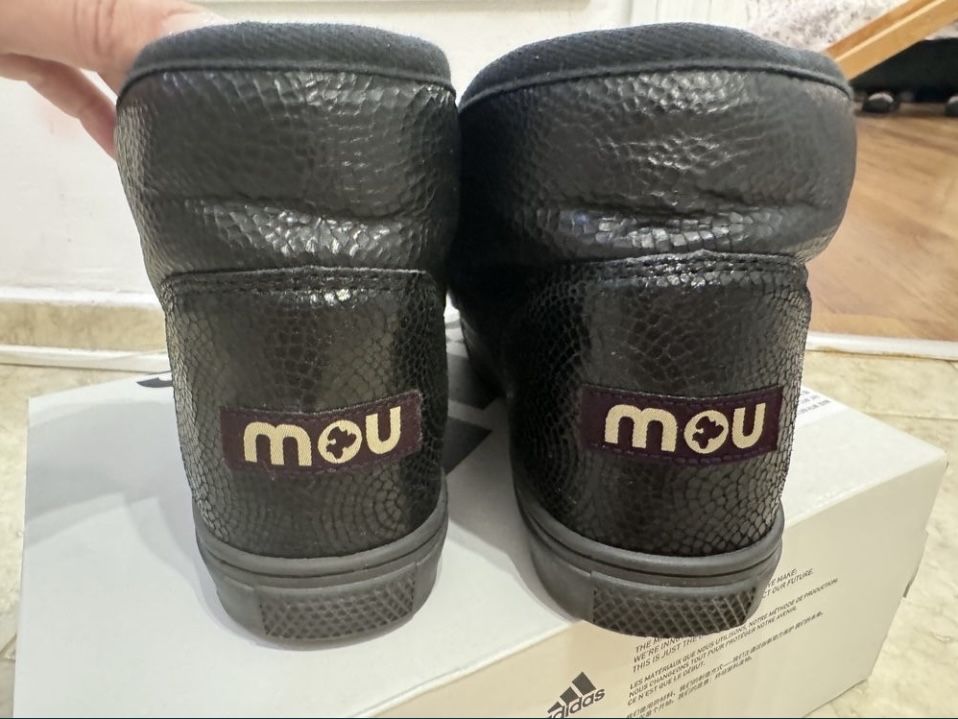 Ботуши Mou eskimo sneaker , черни , овча кожа , 40 номер