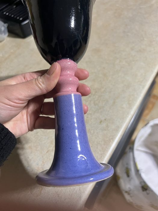 Бутикова керамична чаша за вино -ръчна изработка