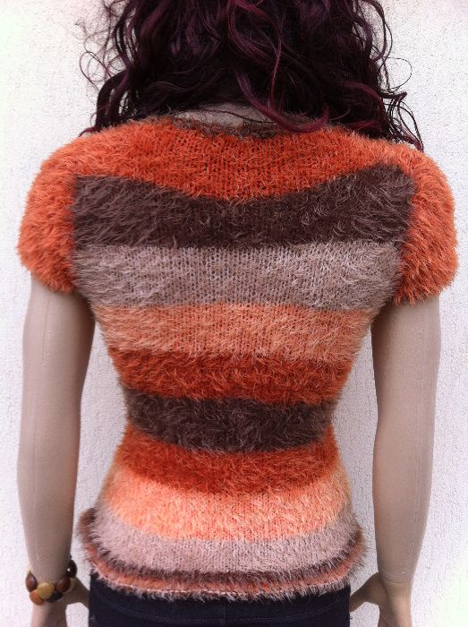 Bluza (top dama) fir efect (unicat handmade)