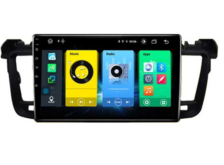 9-инчова мултимедия за Peugeot 508 (2010–2018) + подарък камера