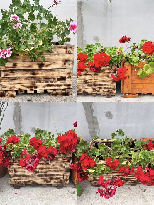 Jardiniere din lemn pentru flori