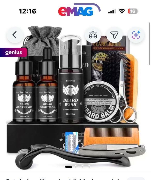 Set, kit de ingrijire barba 11 piese