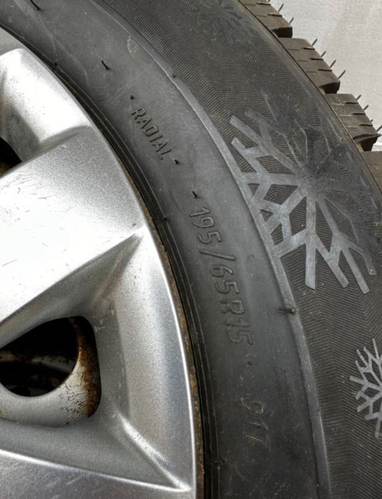 4 Зимни Гуми 195/65/15 + Джанти 5х112