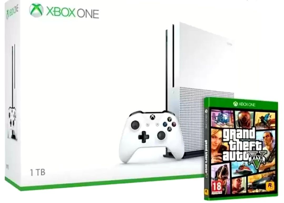 Xbox One S Fullbox Hdr 4K 1T gb Gta5 Edition Fifa22 Minecraft Fortnite