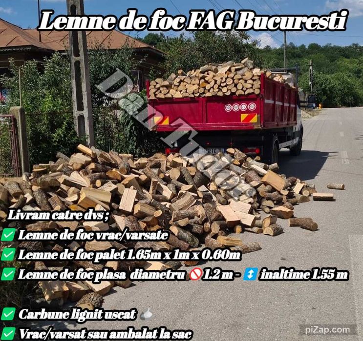 Lemne de foc carpen si fag - Depozit - Carbuni lignit -