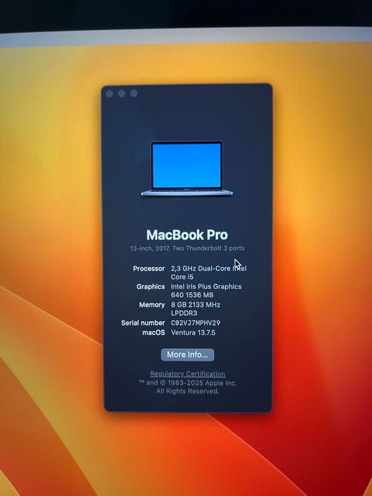 Apple MacBook Pro 13” 2017