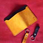 Portofel Duo premium ,piele naturală, lucrat manual,cusut manual