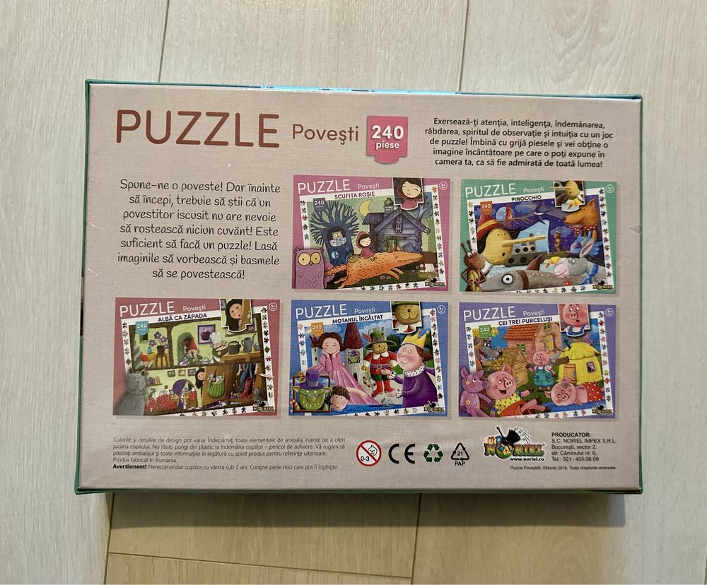 Puzzle cu Povești, Pinocchio, 240 piese