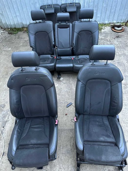 Interior S-Line Recaro Audi Q7 2006–2015–full electric   memorii–piele