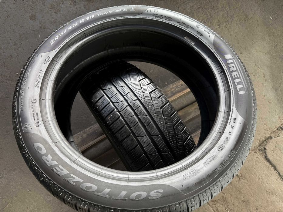2x Anvelope Iarna 245/45 R18 - Pirelli Sotto Zero Serie 2 Rsc runflat