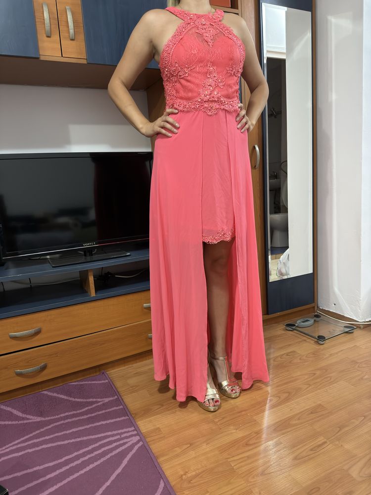 Rochie roz de seara, rochie de nunta