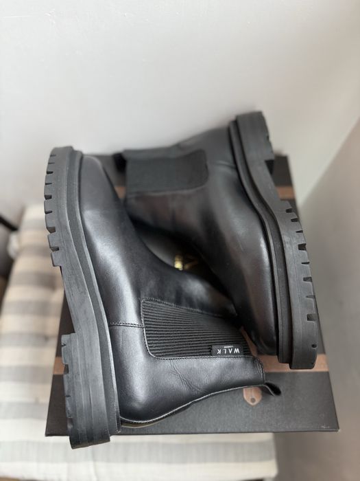 Walk London cizme Chelsea din piele neagra marimea 42 noi