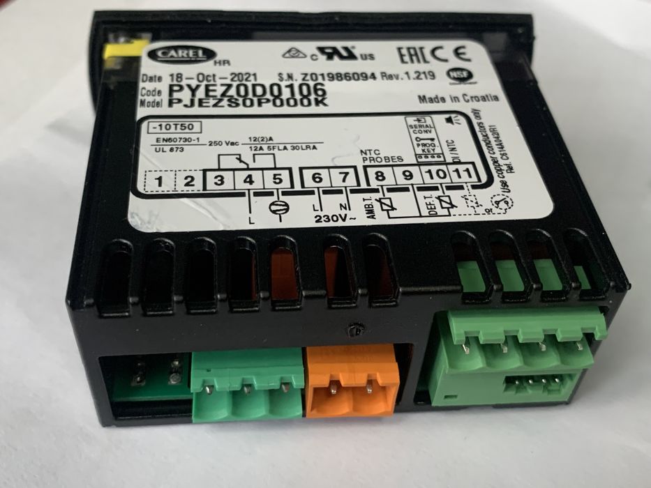 Termostat controler programator carel electronic 2 sonde incluse  nou