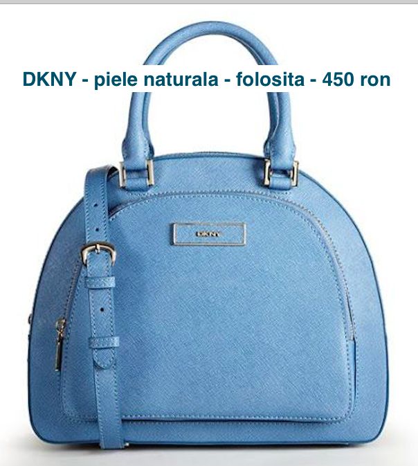 Geanta DKNY Donna Karan New York stil MICHAEL KORS albastru albastra