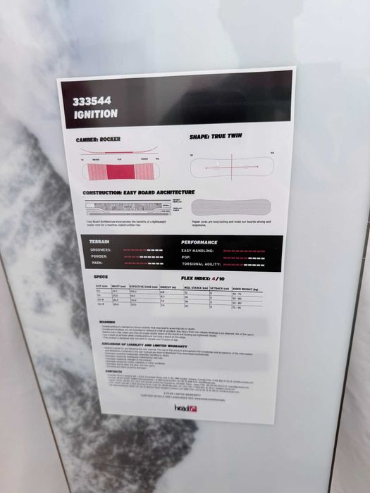 Placa snowboard NOUA Head Ignition 156cm Rocker cu legaturi