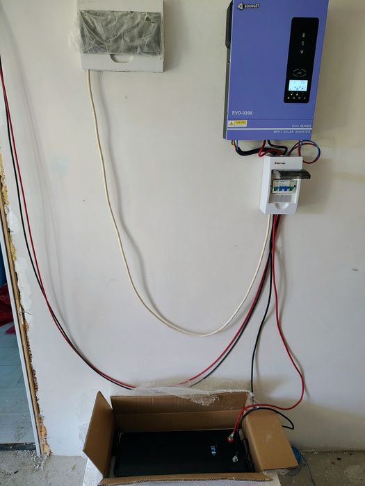 Kit sistem fotovoltaic solar panouri fotovoltaice invertor baterie