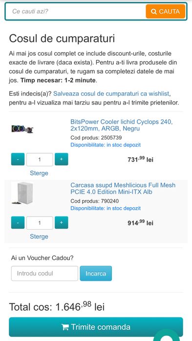 Combo carcasa SFF Meshlicious alba si Cooler AIO Bitspower