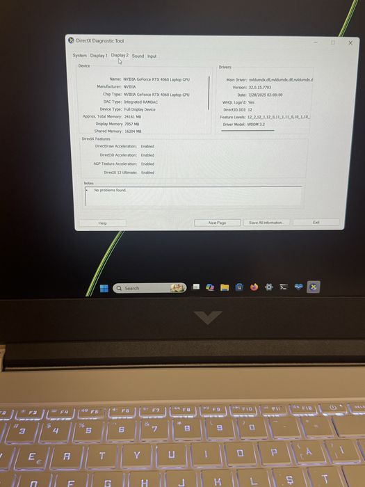 HP Victus 16 RTX 4060 NOU folosit 2 zile Garantie jumate 2027 i7-13620
