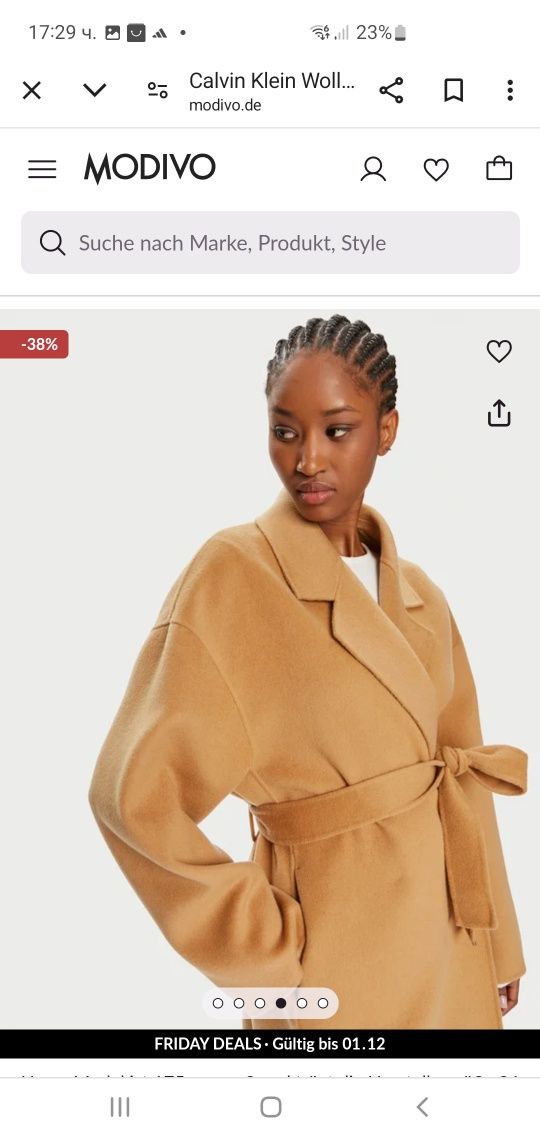Calvin Klein манто oversize размер S