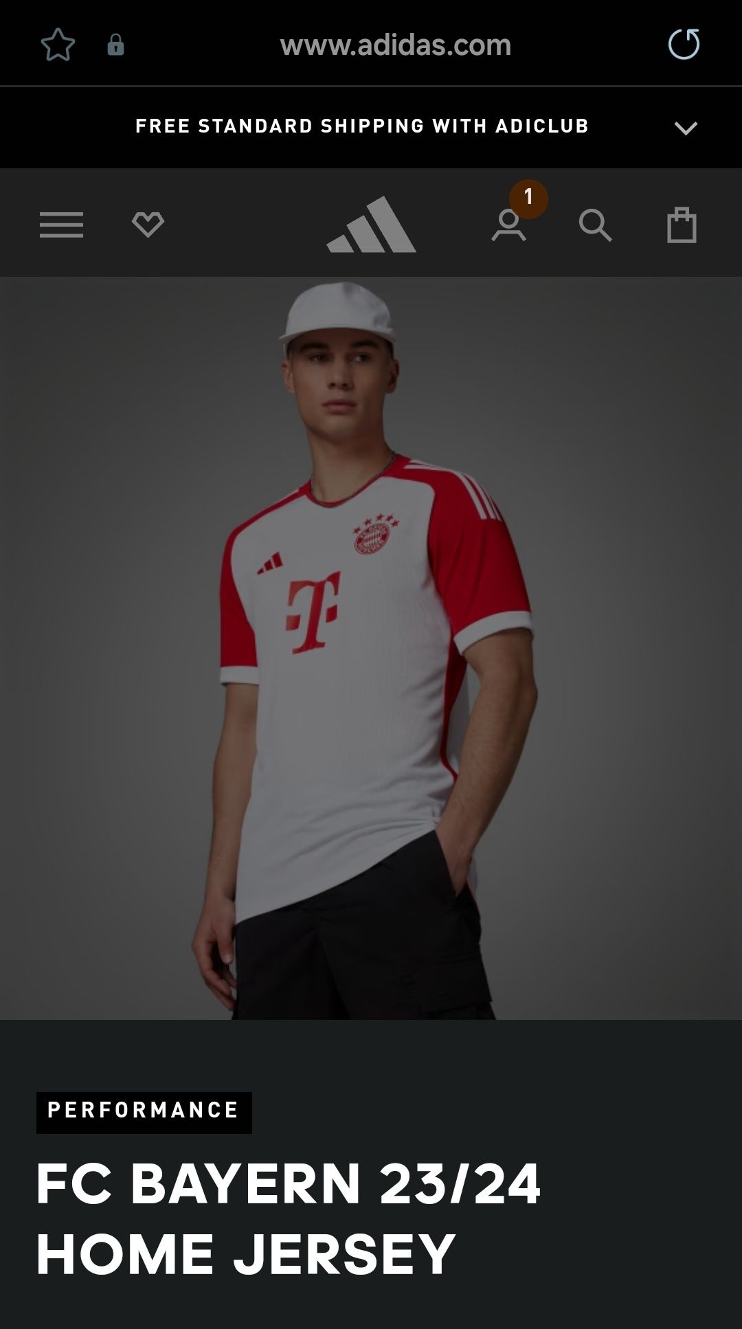 Оригинална Adidas Тениска - Bayern Munich Сезон 23/24 (чисто нова)
