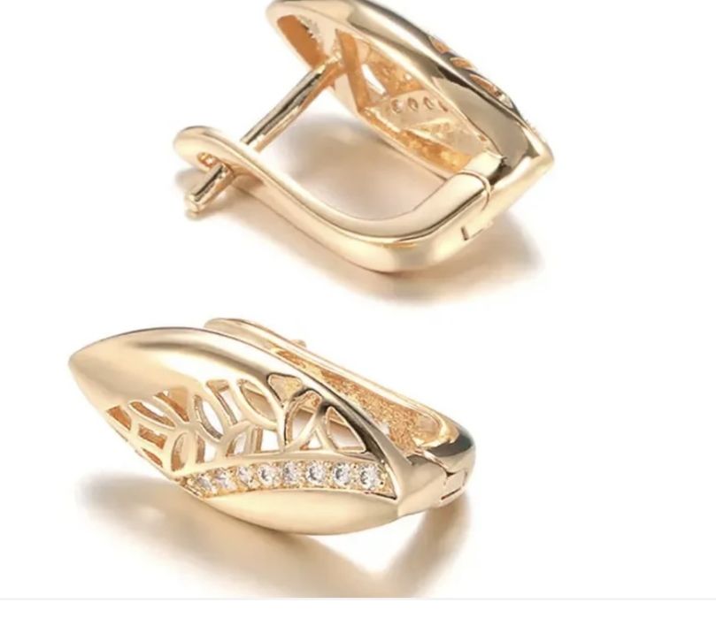 Златни обеци 14карата бъдем