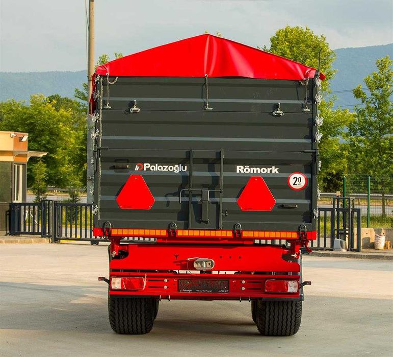 Remorca transport cereale, remorca agricola cu axa tandem 10 tone