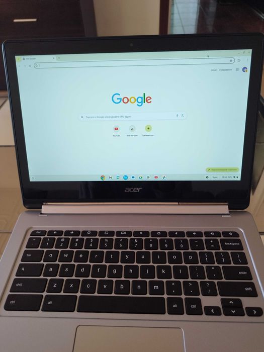 ChromeBook Acer , 13.3" FULL HD тъчскийн, 4 ядрен, 4GB рам, 32GB SSD.